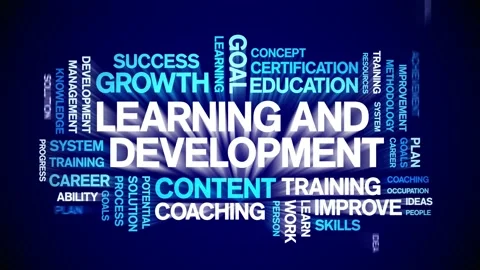 4k Learning and Development Animated Tag... | Stock Video | Pond5