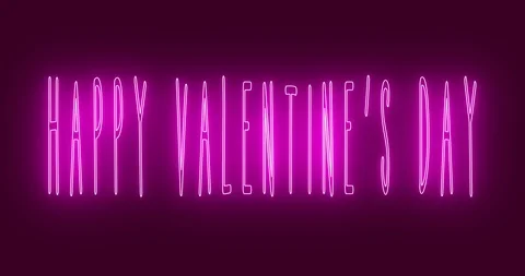 4K Led Light - Happy Valentine's Day Animation Stock Footage 112727660