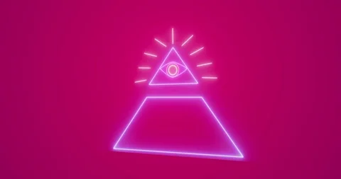 4K Led Light, Pyramid Animation Stock Footage 108432055