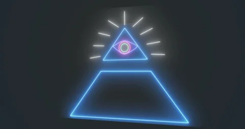 4K Led Light Pyramid Animation Stock Footage 111348044