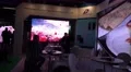 4k LED video walls fair and exhibition panning with visitors 4k or 4k+ Resolution