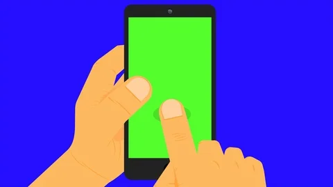 4K left hand holding smartphone vertical line right touch slide screen. Stock Footage