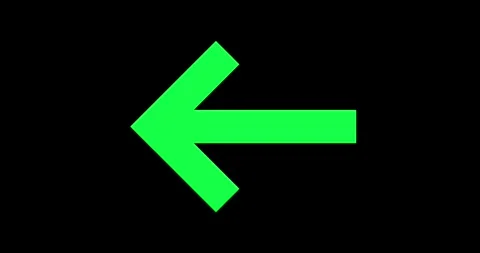 4K left side green arrow animation Stock Footage 325387653