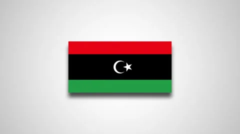 4K - Libya country flag Video stock 68746406