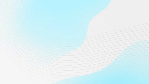 4k Light blue organic shape on white background. Grey animated stripes. Stock Footage 255376846
