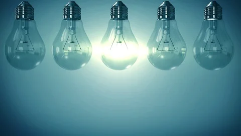 4K Light bulb Creative concept Idea on innovation and solution background. Stock Footage 112316757