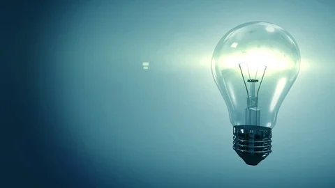 4K Light bulb Creative innovation and solution concept Idea on background. Video stock 112316759