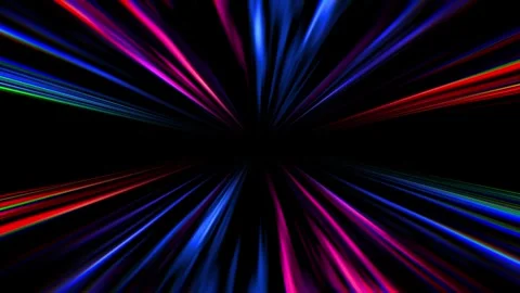 4K light burst tunnel background. Colorful speed of light space Stock Footage 254529258