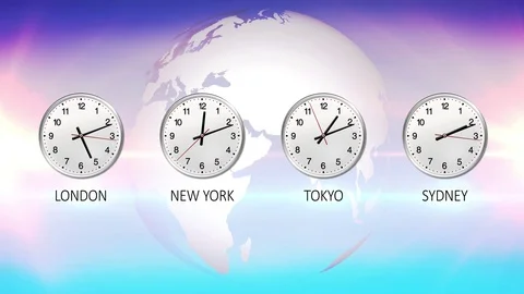 4K Light Globe time zone. Business clock counting down 12 hours over 30 secon Stock-Footage 111946806