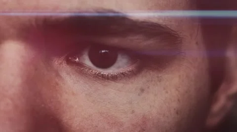 4k - Light leaking on men face close up Video stock 61275564