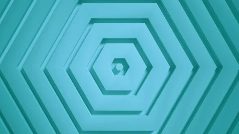 4k light Sky blue seamless looped animated background. Delicate texture, 3d hexa Stock Footage 195933198