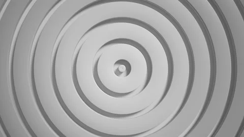 4k light white seamless looped animated background. Light texture, 3d circular r Stock Footage 201282801