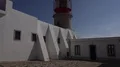 4k Lighthouse building tilt up blue sky at Sagres castle 4k or 4k+ Resolution