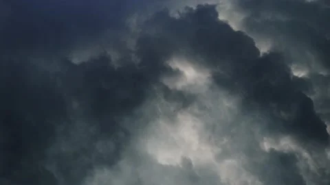 4k lightning flash over dark sky and clo... | Stock Video | Pond5