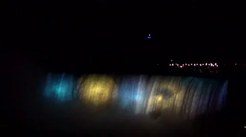 4K Lightshow Niagara Falls Canada 2016 Stock Footage 66786806