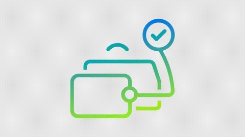 4K Line Animation of Wireless Device Connection and Network Icon Stock Footage 337650216