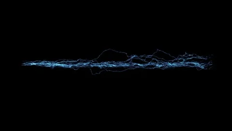 4K Linear Electric Arc Lightning Bolt VFX Overlay on Black Background Stock Footage 340596297