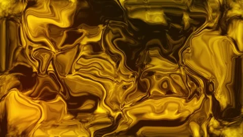 4k Liquid abstract background. Shining movement of paint with glitter on ye.. Stock Footage 332959980