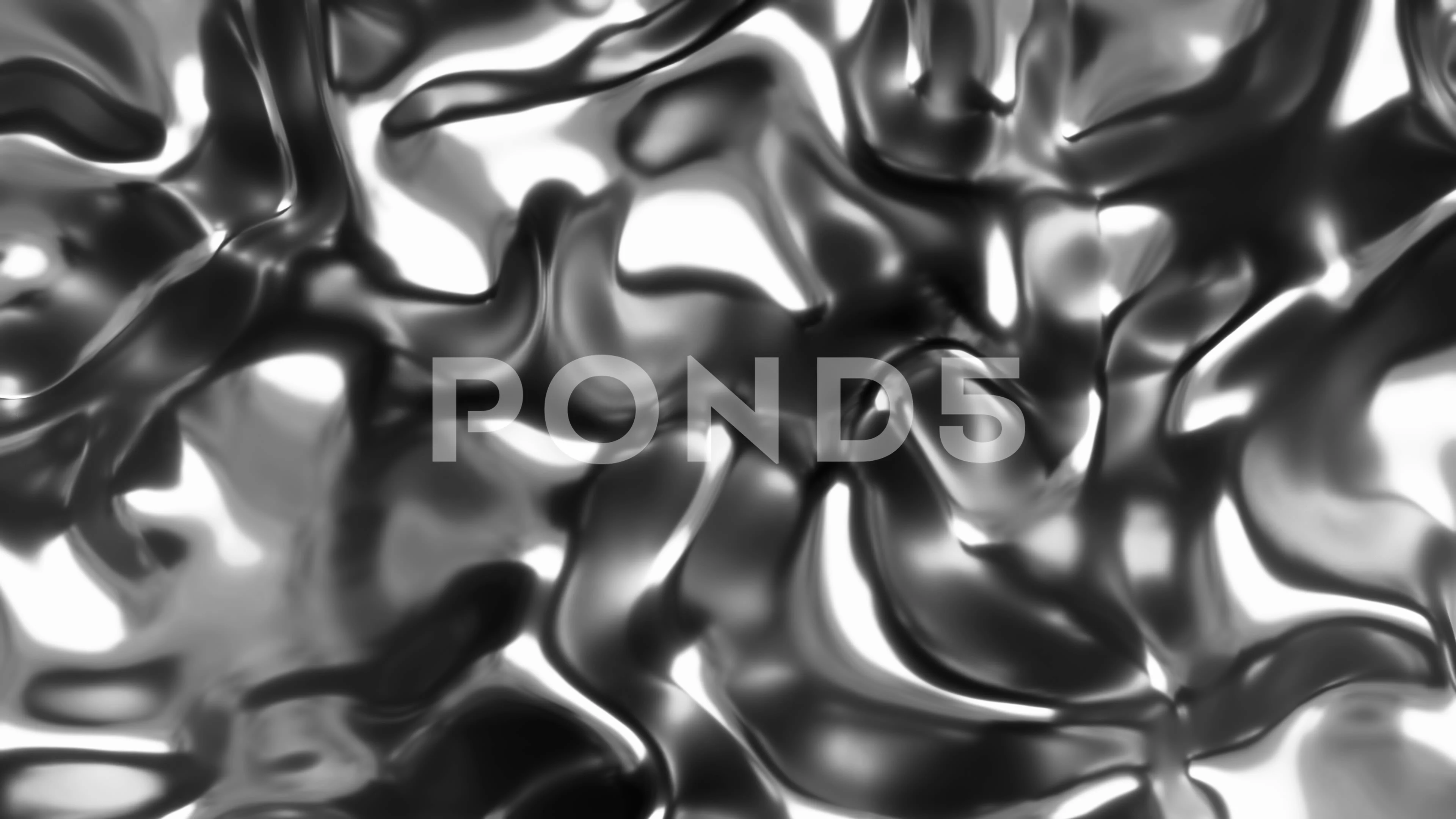 4K Liquid chrome metal surface., Stock Video