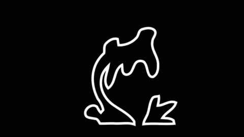 4K Liquid Elements Doodle. Drag and drop Stock Footage 114272307