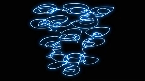 4K Liquid Elements Glow Loops. Drag and drop Stock Footage 116023600