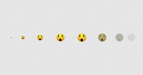 4K live reaction of oops emoji in an alpha channel. Stock Footage 306044854