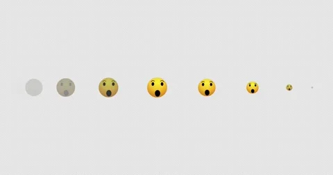 4K live reaction of oops emoji in an alpha channel. Stock Footage 306044899