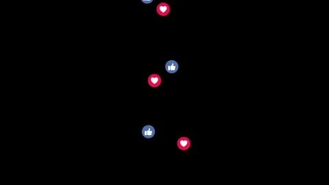 4K live reactions of like icons in an alpha channel. Social media live reac.. Stock Footage 303553657