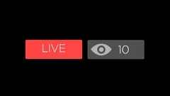 Facebook LIVE viewers icon on black back... | Stock Video | Pond5