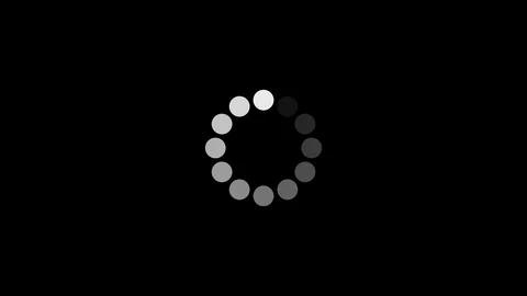 4k Loading circle icon on black background animation Video stock 123562021