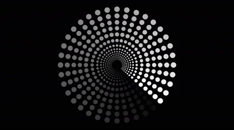 4k Loading circle - white round dots on black background Stock-Footage 50610515