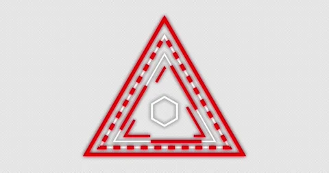 4K Loading data HUD triangle interfaces in an alpha channel. Stock Footage 270508575