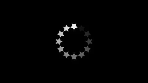4k Loading star icon on black background... | Stock Video | Pond5