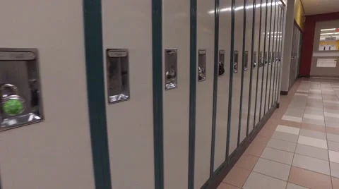 4k lockers in school Stock Footage 62942802
