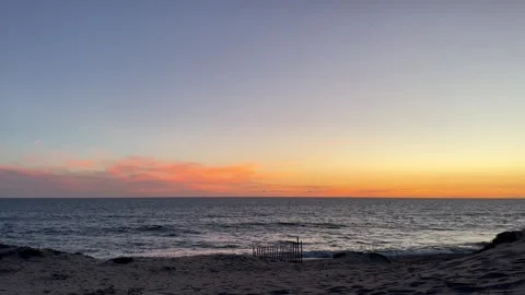 4K Lonely beach sunset Stock Footage 267147926