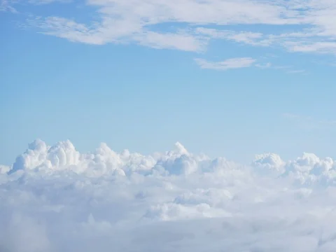 4K Long Slow Rolling Clouds Time Lapse, Full Frame Background, Static 스톡 동영상 73618281