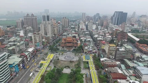4K Longshan Temple drone shot Stock Footage 87699343