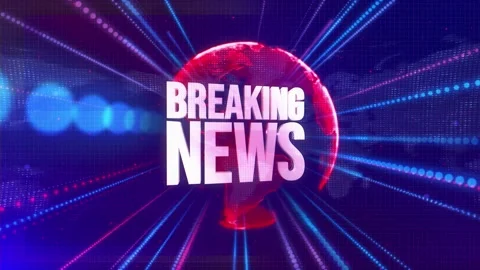 4K Loop 3D digital World News Background. world breaking news Studio Background 스톡 동영상 175907147