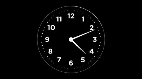 4K loop able video animation of time lapse of clock on black background Video stock 327912274