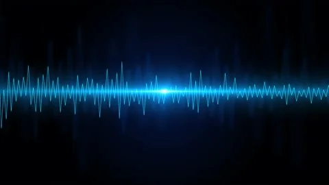 4K Loop Abstract Audio wavefrom music waves oscillation Background Animation. Stock Footage
