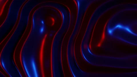 4K Loop of Abstract Moving Holographic Waves Background. 3D Render of Dark Neon Stock Footage 130202960