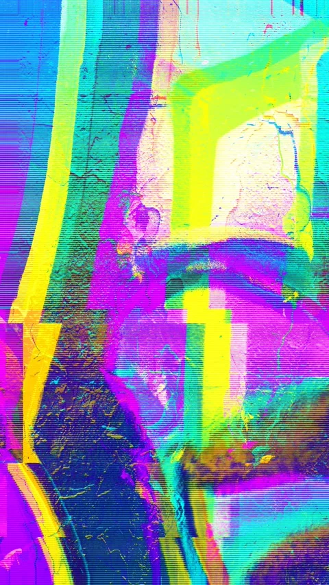 4k loop animation Funky Glitch Art - Bri... | Stock Video | Pond5