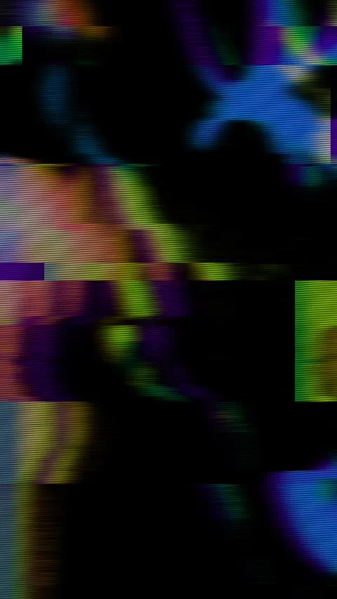 4k loop animation Funky Glitch Art - Bright pink, green, purple, 80s Retro Vibe Stock Footage 328196002