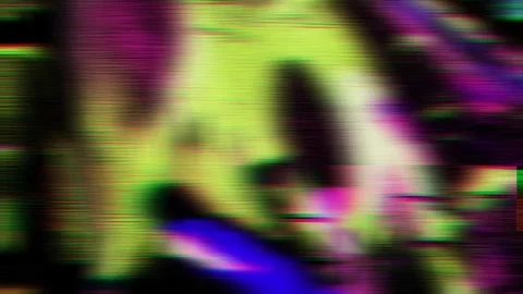 4k loop animation - Grunge Vibrant Neon green, Purple Glitch Art, 90s, Y2K style Stock Footage 328196006