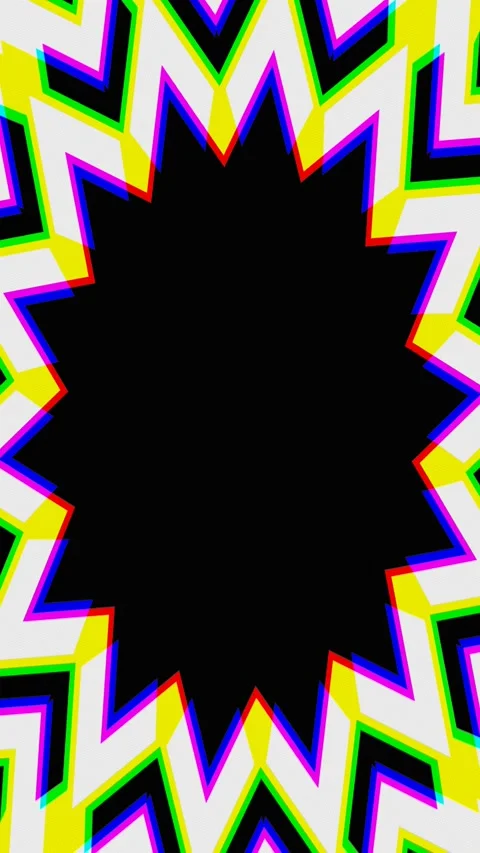 4k loop animation Neon Purple Green Geometric Starburst, Retro 80s Y2K Aesthetic Stock Footage 328196056