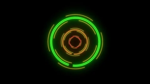 4K loop animation video of futuristic hud element, digital target interface Stock Footage 341671340