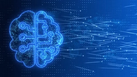 4K Loop Artificial intelligence Machine Learning Business Internet Technology Stock Footage 175072748