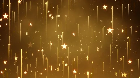 4K loop Background of golden light and particles rising, wave stage Animation. Stock Footage 149950272