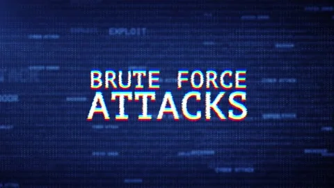 4k Loop Brute Force Attacks error Malware found text on screen Loop Animation. Stock Footage 176981043