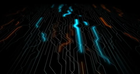 4K loop of Circuit board, Motherboard, Digital chip. Tech science background. Stock Footage 124581824
